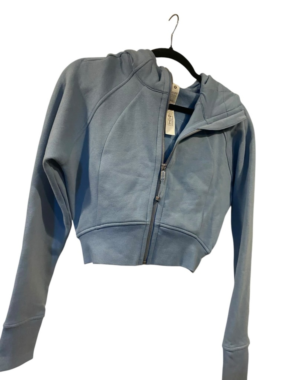NWT Lululemon scuba full zip cropped scuba BLUE WILLOW Size 4 - Picture 1 of 4